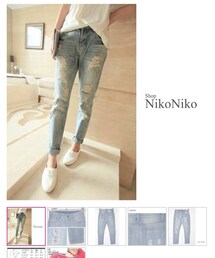 shoplist | ダメージゆるデニム(デニムパンツ)