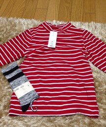 五分袖ボーダー(Tシャツ/カットソー)