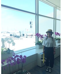 飛行機と私…逆光…😭 | その他