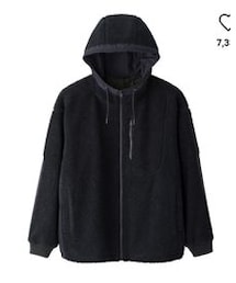 GU | ウィンドプルーフフリースフーディジャケット(トップス)