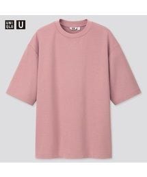 UNIQLO | エアリズムコットンオーバーサイズTシャツ（5分袖）(Tシャツ/カットソー)