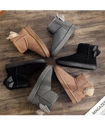 蝶飾り、本革ムートンブーツ(ブーツ)