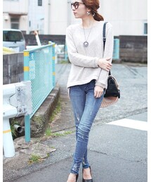 select MOCA | ダメージ加工ストレッチスキニーデニムパンツ(デニムパンツ)