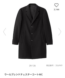 GU | ウールブレンドチェスターコート(チェスターコート)