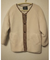 しまむら | Tボアノーカラーコート(ノーカラージャケット)