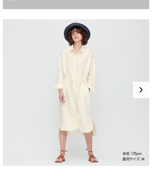 UNIQLO | リネンブレンドシャツワンピース(シャツワンピース)