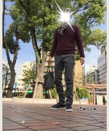 HIGH STREET | マフラーとボルドーニット(その他)