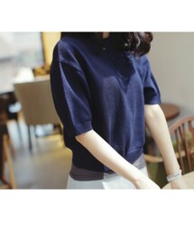 DHOLIC | パンチング透かし編みニットTシャツ(Tシャツ/カットソー)