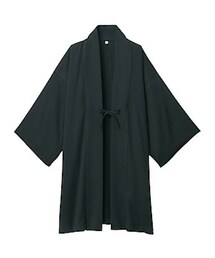 無印良品 | 女嫘縈日式和服外套 黑色ONE SIZE／羽織(着物)