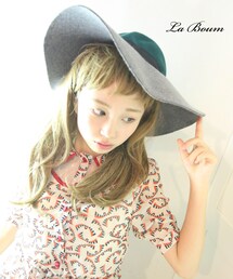 import by La Boum | バイカラーオーバーサイズクラシックハット(ハット)
