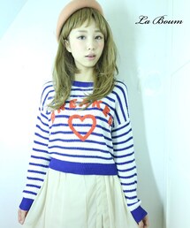 import by La Boum | ハートブレーカーボーダーニット(ニット/セーター)