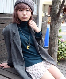 import by La Boum | タートルネックニットトップス(グリーン)(ニット/セーター)