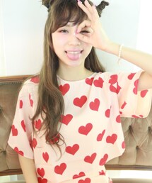 import by La Boum | ラブリーハートプリントセットアップ(Tシャツ/カットソー)