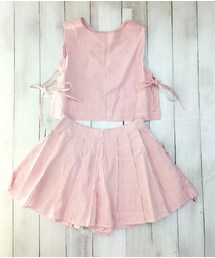 キャンディーストライプセットアップ(トップス&ショートパンツ)(タンクトップ)