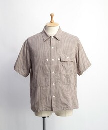 H.UNIT STORE LABEL | H.UNIT エイチユニット 50ボイル ガンクラブチェック 3ポケット半袖シャツ (シャツ/ブラウス)