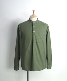 have a good day | have a good day フランネルバンドカラープルオーバーシャツ(シャツ/ブラウス)