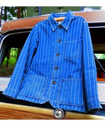 pure blue japan | 正藍屋 ストライプカバーオール(カバーオール)