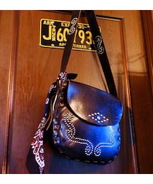DAVID OLIVE ACCESSORIES | スタッズレザーバッグ(ショルダーバッグ)