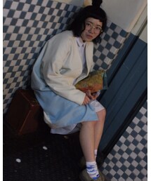 sou-mu | 空色のウールコート(blue ) (その他アウター)