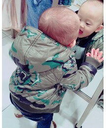 DIESEL KIDS | カモ柄とのリバーシブルで軽くてお気にいりです◡̈⃝♩(ダウンジャケット/コート)
