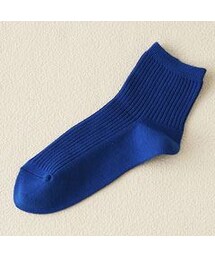 Tabio | 2×2リブショートソックス  82.ブルー(ソックス/靴下)