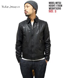 Nudie Jeans | Nudie jeAns ヌーディージーンズ / "JONNY"  LEATHER-JACKET レザー ジャケット(Black）(その他アウター)