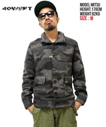 40WEFT(フォーティーウェフト)<br>Knit Tailored Jacket/圧縮Wool ジャケット(Camo)(ジャケット/アウター)
