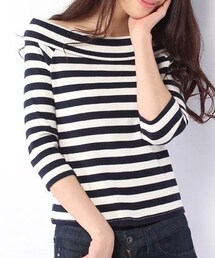 PAGEBOY | オフショルダーボーダー柄(その他トップス)