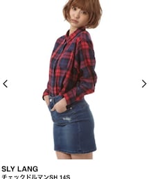 SLY LANG | チェックドルマンシャツ(シャツ/ブラウス)