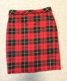 MACPHEE | 赤チェックペンシルスカート(スカート)