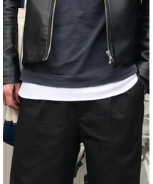 point | 白のレイヤードで清潔感up⤴︎⤴︎✨(Tシャツ/カットソー)