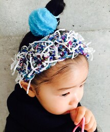 Handmade | 白いピロピロがつぼ(ヘアバンド)