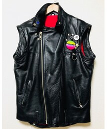 VINTAGE | ライダース ベスト 袖外した ver.(その他アウター)