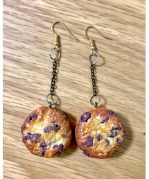 Handmade | 昔自分で作ったチョコチップクッキーのピアスです(ピアス(両耳用))