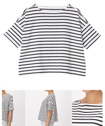 無印良品 | オーガニックコットンドロップショルダーＴシャツ（五分袖）(Tシャツ/カットソー)