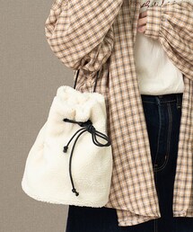 Rename | Rename ファー／ボア 巾着ハンドバッグ(ショルダーバッグ)