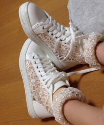 透け感のあるレースのスニーカーです(スニーカー)