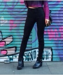 H&M DIVIDED | Black high waist skinny jeans (その他パンツ)