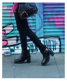 Fashion Union | Black heeled boots(ブーツ)