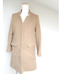 Ray BEAMS | ベージュコート(ノーカラージャケット)