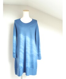 ブルーニットワンピース(ワンピース)