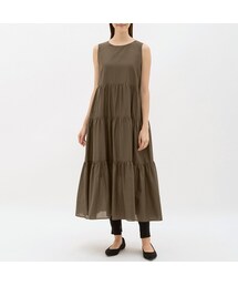 GU | ティアードワンピース(ノースリーブ)(ワンピース)