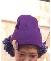 no brand | お団子にシュシュ(ニットキャップ/ビーニー)
