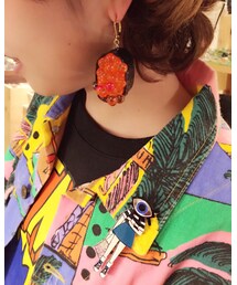 いくらピアスと目玉の人バッジ | アクセサリー