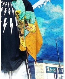 浅草で買ったゴッホ『ヒマワリ』リメイクシャツ | シャツ/ブラウス