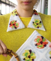 パックフルーツ柄つけ襟(ネックレス)