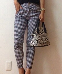 Honeys | ハイウエストチェック8分パンツ(その他パンツ)