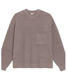 GU | ローゲージワイドフィットクルーネックセーター(長袖)NT+E(ニット/セーター)