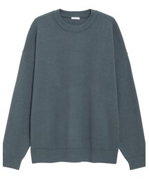 GU | スウェットライククルーネックセーター(長袖)(ニット/セーター)
