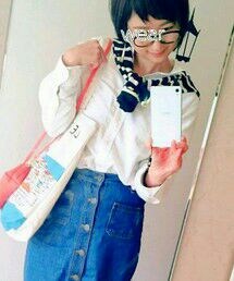 niko and... | 襟ワイヤー白シャツ(シャツ/ブラウス)